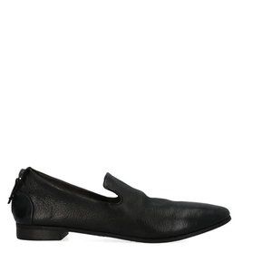 SOLD • Marsèll • Black Leather Almond Toe Back-Zip Loafers IT 39 US 9